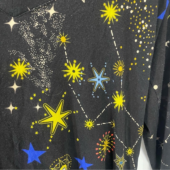 Johnny Was Graphic Astrology zodiac long sleeved blouse. Size M. Pre-owned. - Picture 6 of 9